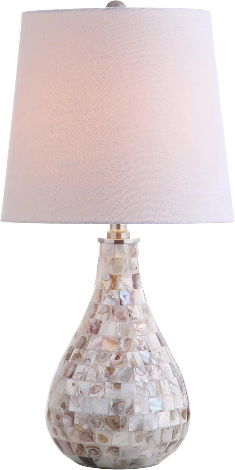 Discount JONATHAN Y 20.5 Seashell Coastal Mini LED Table Lamp for Living Room Office, Bulb Included