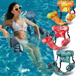 Alternative view of Discount 3 Pack Inflatable Pool Floats Chairs Adult Floating Lounge Chair Adjustable Hammock Water Floating Chair