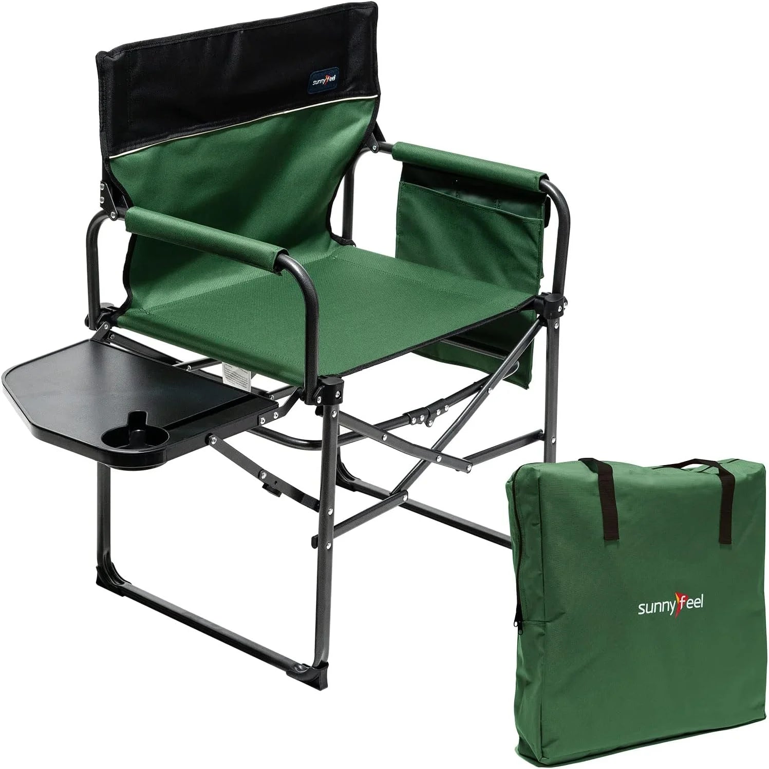 Discount SUNNYFEEL Camping Directors Chair, Heavy Duty, Oversized Portable Folding Chair with Side Table - Image 23
