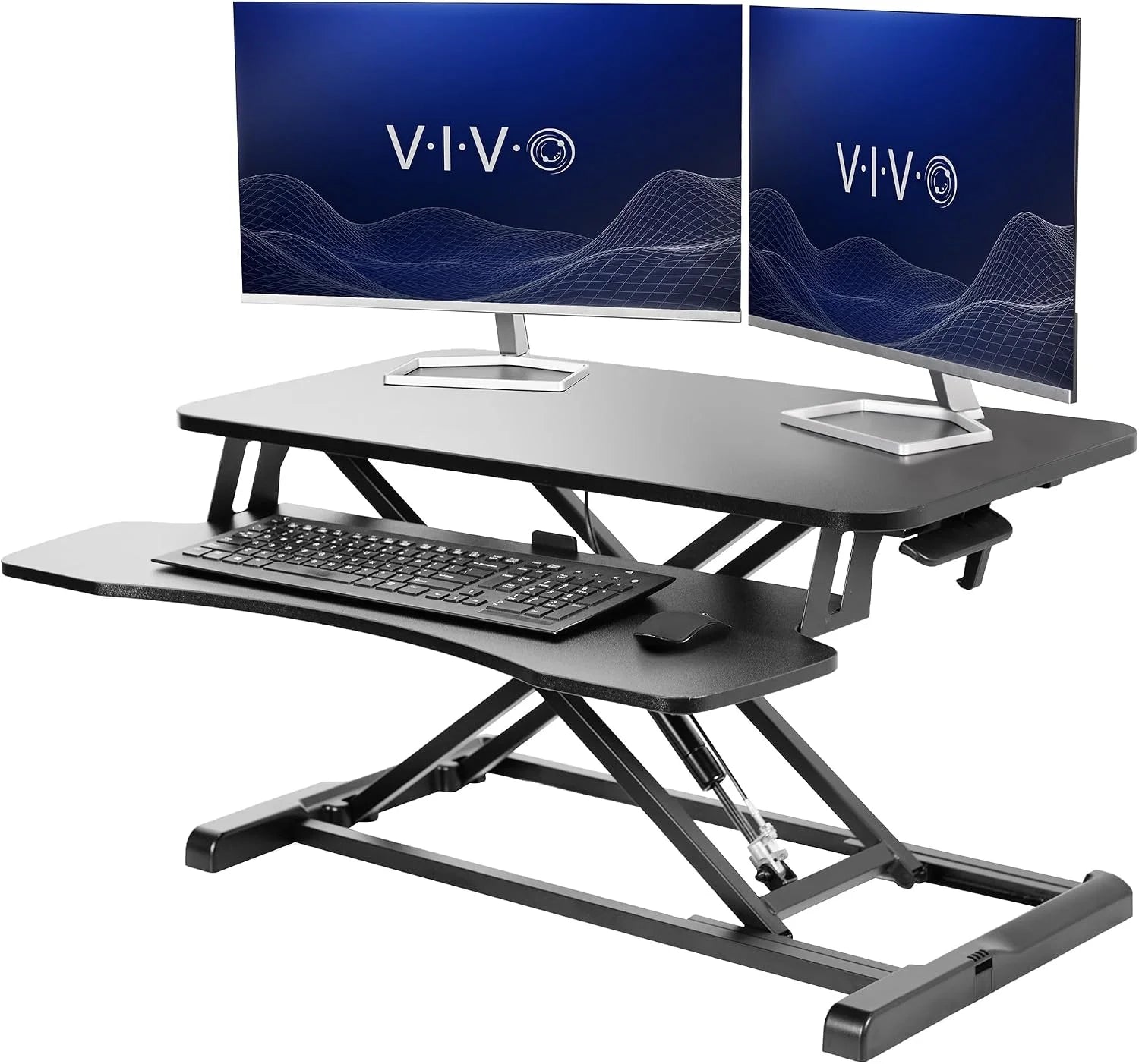 Discount 32 inch Desk Converter, K Series, Height Adjustable Sit to Stand Riser, DESK-V000K - Image 8