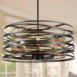 Discount 12.6” Farmhouse Chandeliers for Dining Room, 3-Light Industrial Metal Hanging Light Fixture