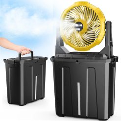 Discount Ausic Portable Misting Fan, 9L 10-inch Outdoor Mist Fans for Outside Patios Cooling, 20000mAh Rechargeable Battery Fan with Water Box