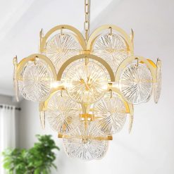 Discount 5-Light Crystal Candle Chandelier Pendant Ceiling Light Modern Lighting Fixture for Bedroom Hallway Bar Kitchen