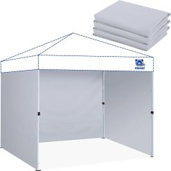 Discount 10×10 Canopy Sidewalls for Canopy Frame, White (3Pcs Sidewalls Only)