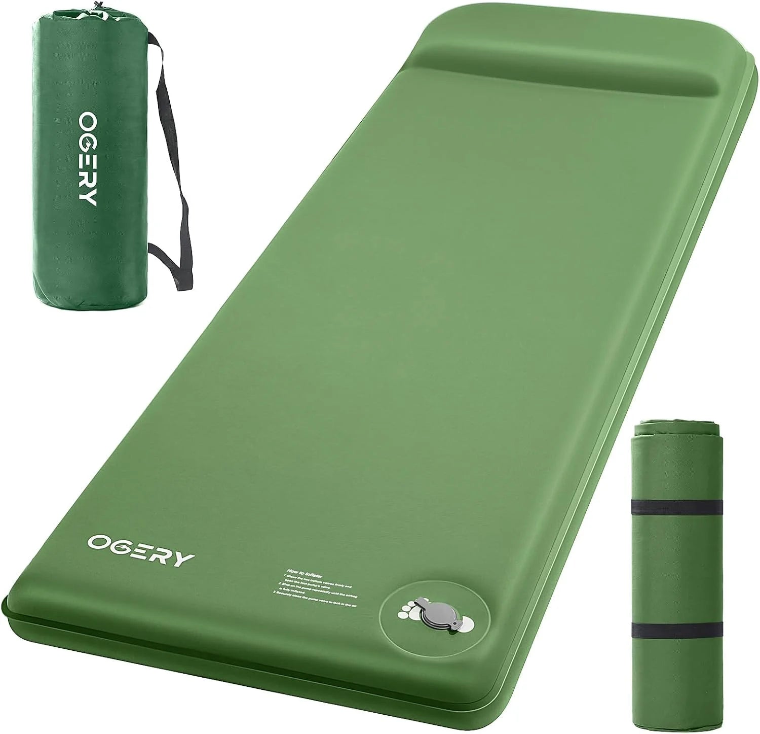 Discount Self-Inflating Sleeping Pad with Built-in Foot Pump, 3 Memory Camping Mattress Pad, Quiet & 9.5 R-Value Insulated - Image 3