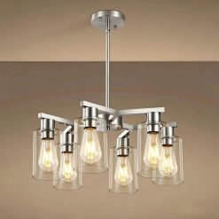 Alternative view of Discount 4-Light Black Modern Farmhouse Chandelier