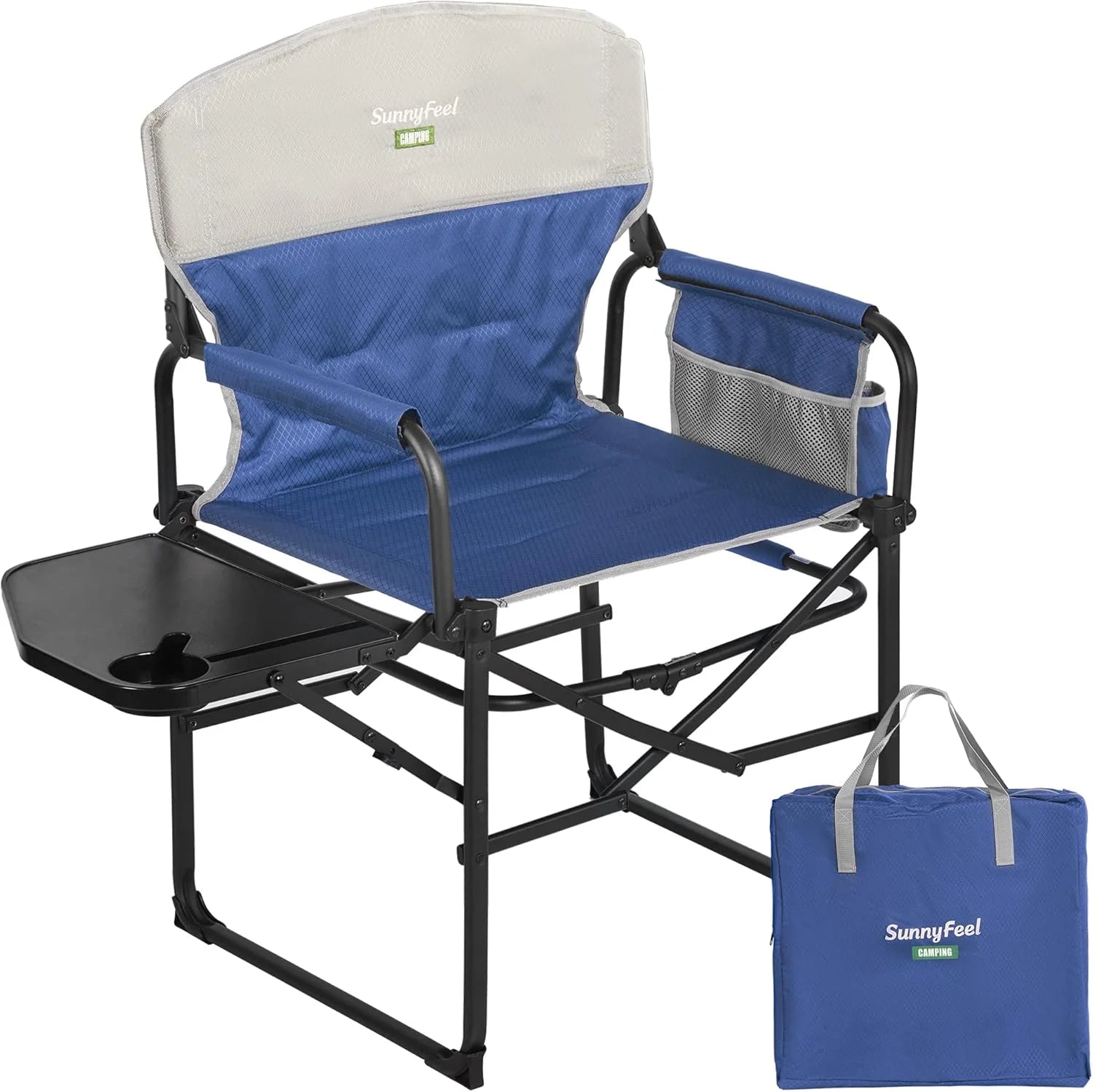 Discount SUNNYFEEL Camping Directors Chair, Heavy Duty, Oversized Portable Folding Chair with Side Table - Image 21