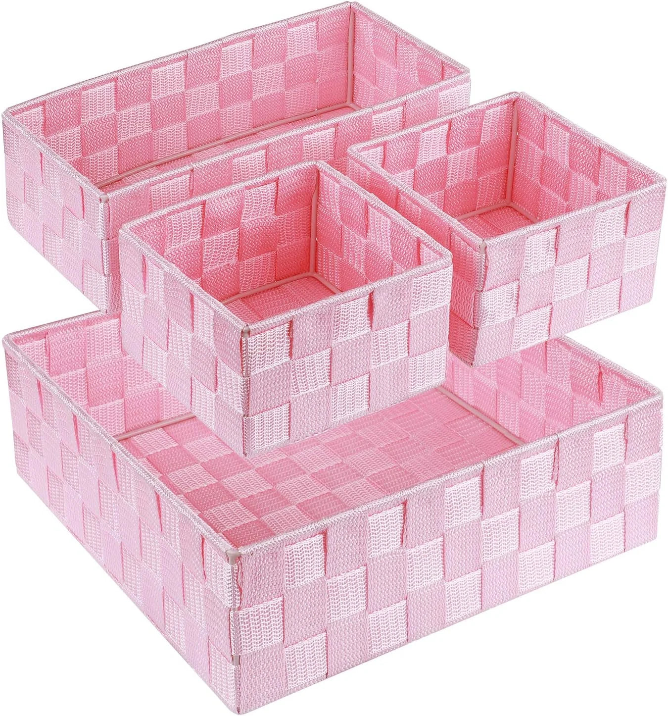 Discount Woven Storage Baskets for Organizing 6 Pack, Large&Small Storage Cube Bins Set for Bathroom, Storage Boxes - Image 10