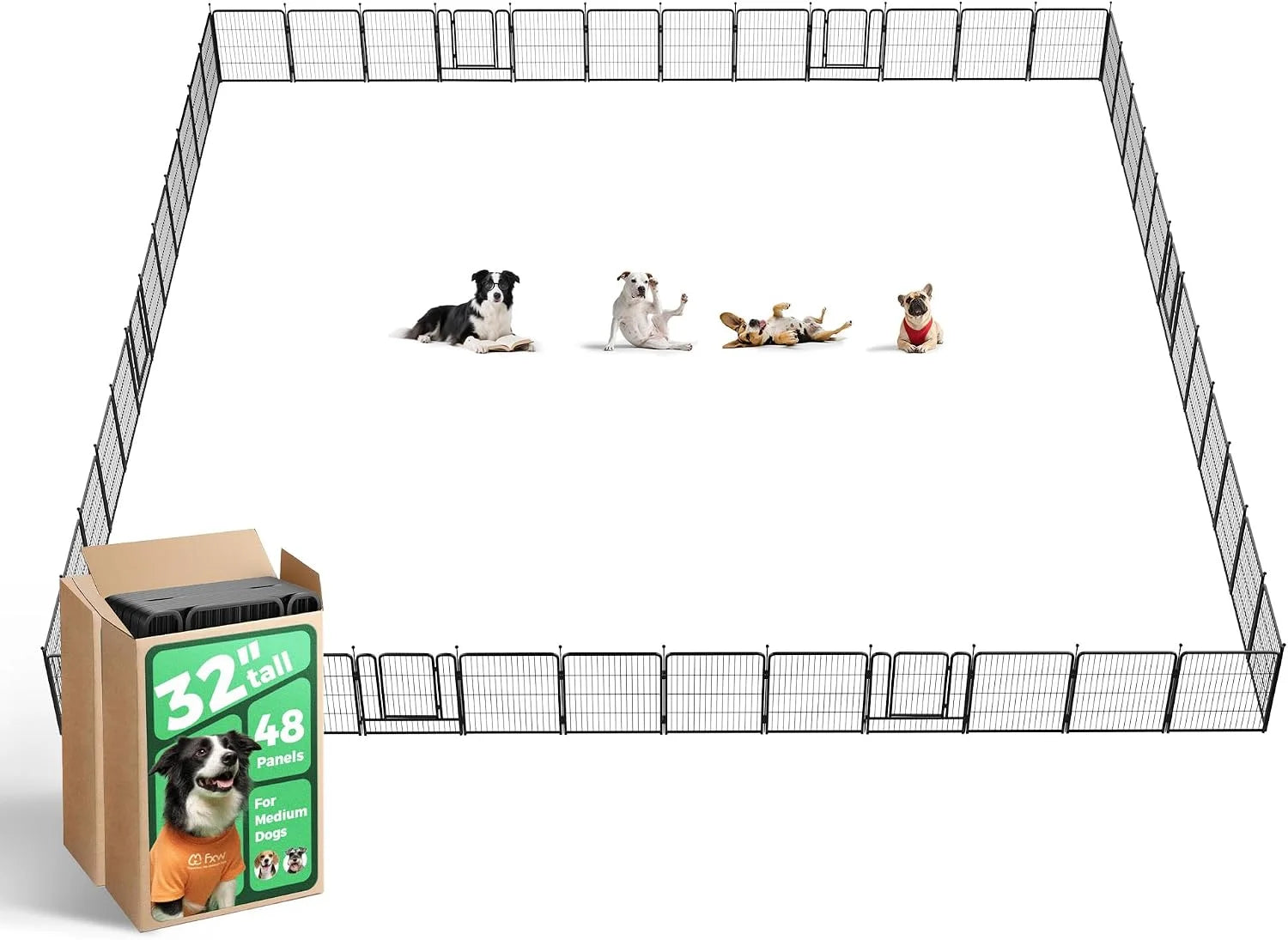 Discount Rollick Dog Playpen, Indoor, 24 H, 8 Panels - Image 9