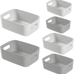 Alternative view of Discount Storage Bins Baskets of 3 Sizes, Blue and Green, Cabinet Organizer Pantry Organizing Baskets with Handles