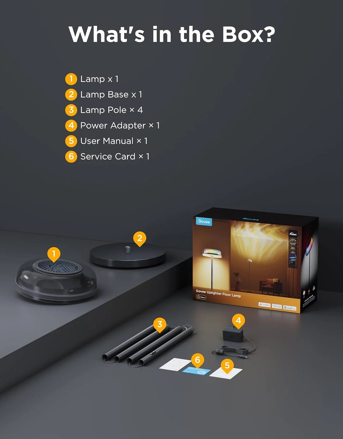 Discount Uplighter Floor Lamp, LED Modern Corner Floor Light - Image 7