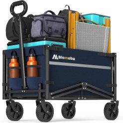 Discount Blomoba Collapsible Wagon Cart, 220LBS Utility Wagon with Wheels, Black