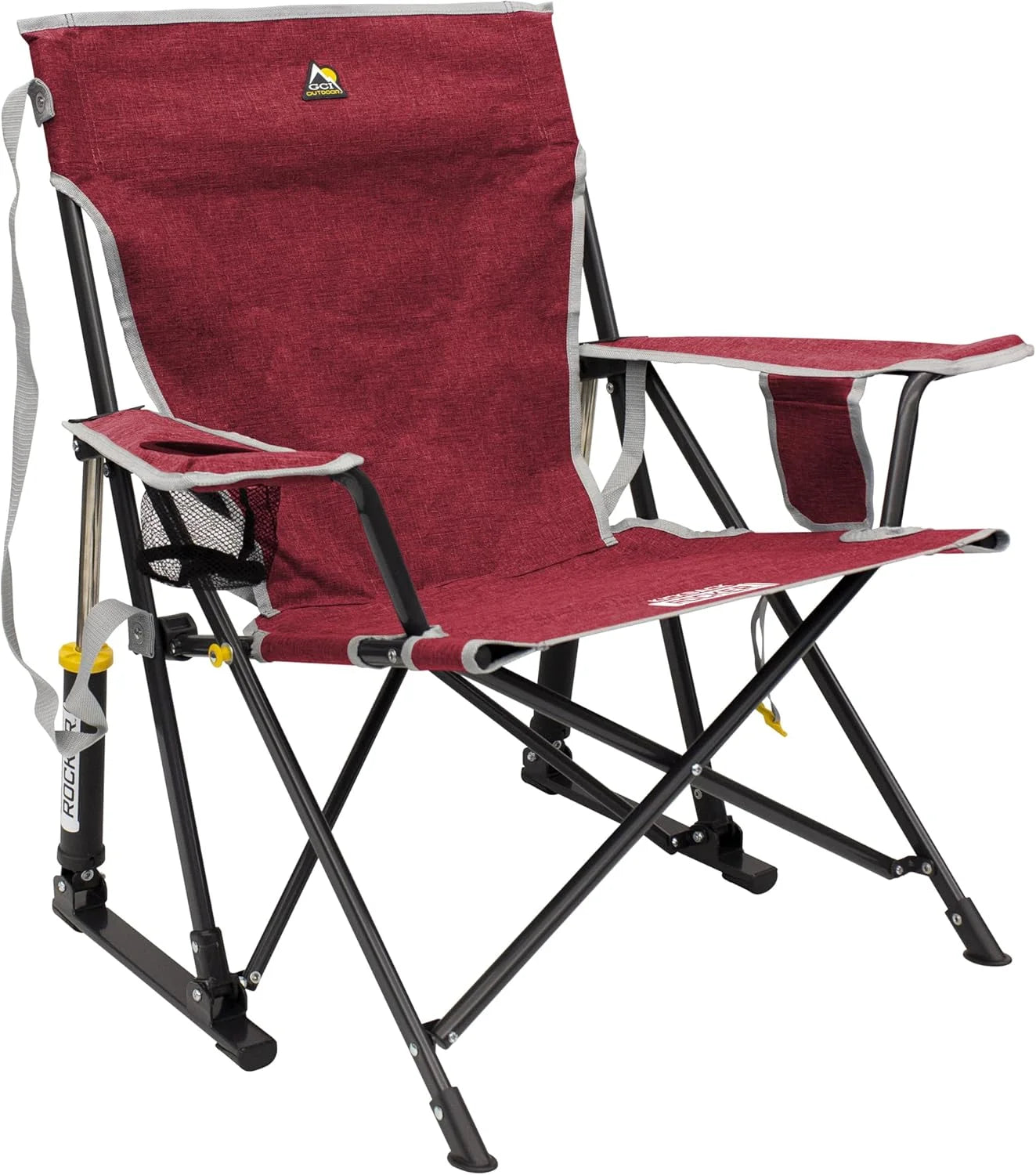Discount Outdoor Kickback Rocker Outdoor Rocking Chair with Beverage Holder