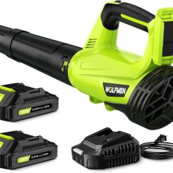 Alternative view of Discount Blower, Electric Cordless Leaf Blower with 2 Batteries and Charger, 2 Speed Mode
