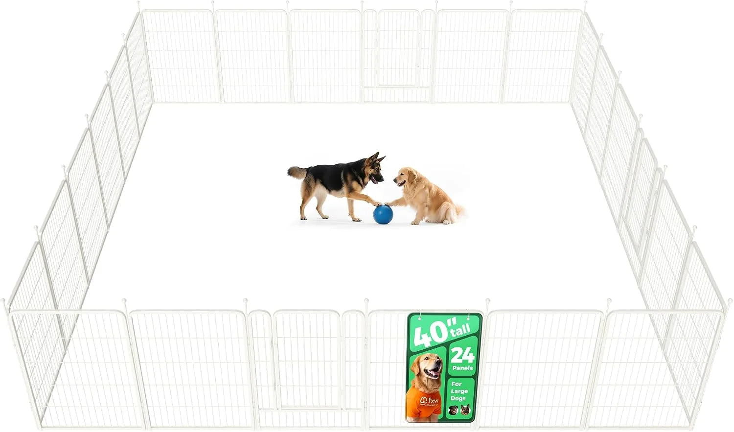 Discount Rollick Dog Playpen, Indoor, 24 H, 8 Panels - Image 2