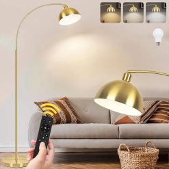 Alternative view of Discount Black Arc Floor Lamp, Remote Control, Dimmable, 2700-6000K, Bulb Included, 9W LED, Modern Arch Standing lamp