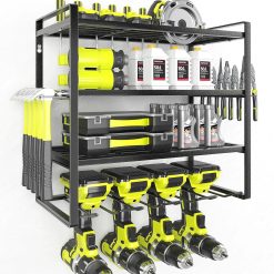 Discount Power Tool Organizer, 4 Layer Drill Holders Wall Mount