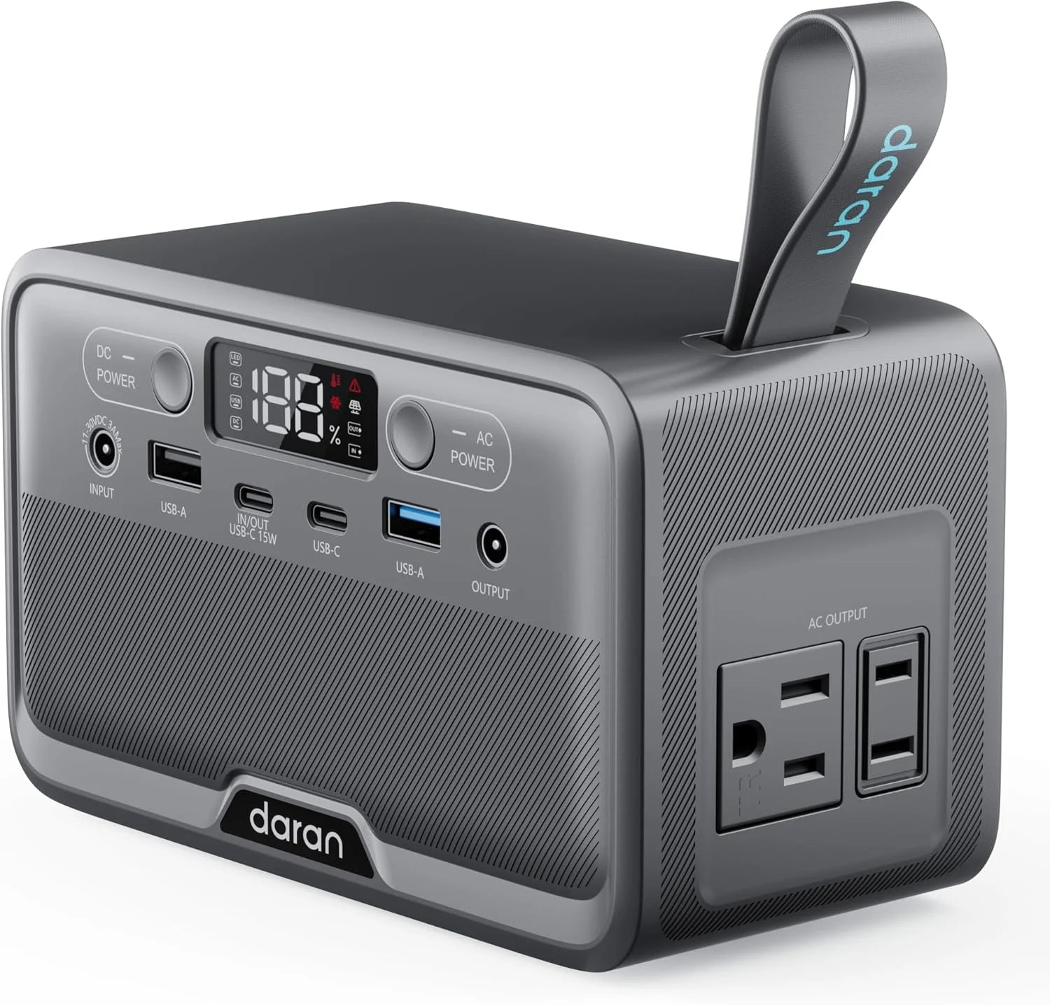 Discount DARAN Portable Power Station 89.6Wh LiFePO4 Battery 100W(200W Peak) Solar Power Bank, Portable Charger Small Generator