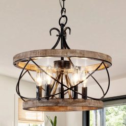 Discount Wood Chandelier Light Fixture