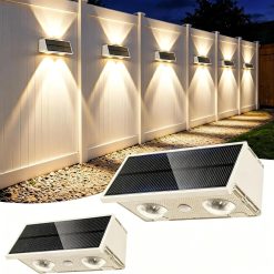 Alternative view of Discount Toeuie Solar Fence Lights Outdoor, 10 Pack 100LM Fence Lights Solar Powered Waterproof, 9 Color Modes