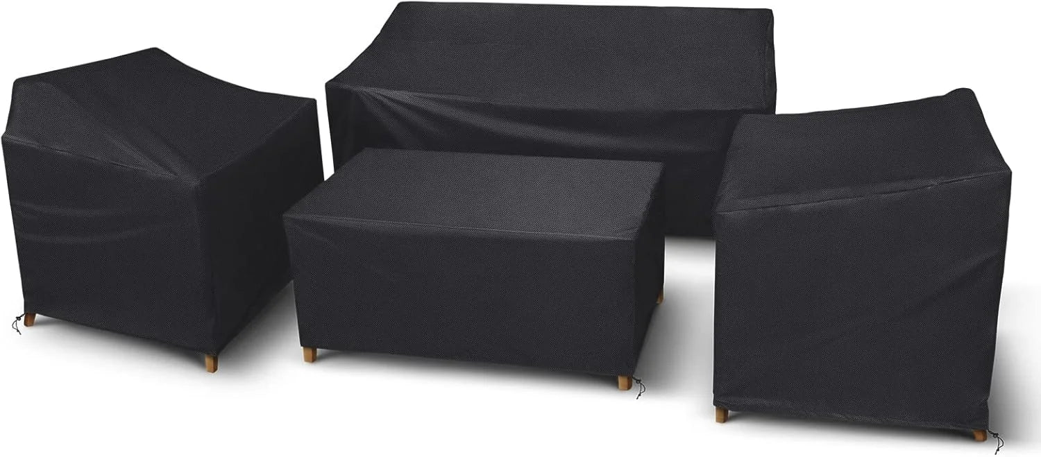 Discount STARTWO Outdoor Furniture Cover Waterproof 4 Piece, Black, Regular, 420D