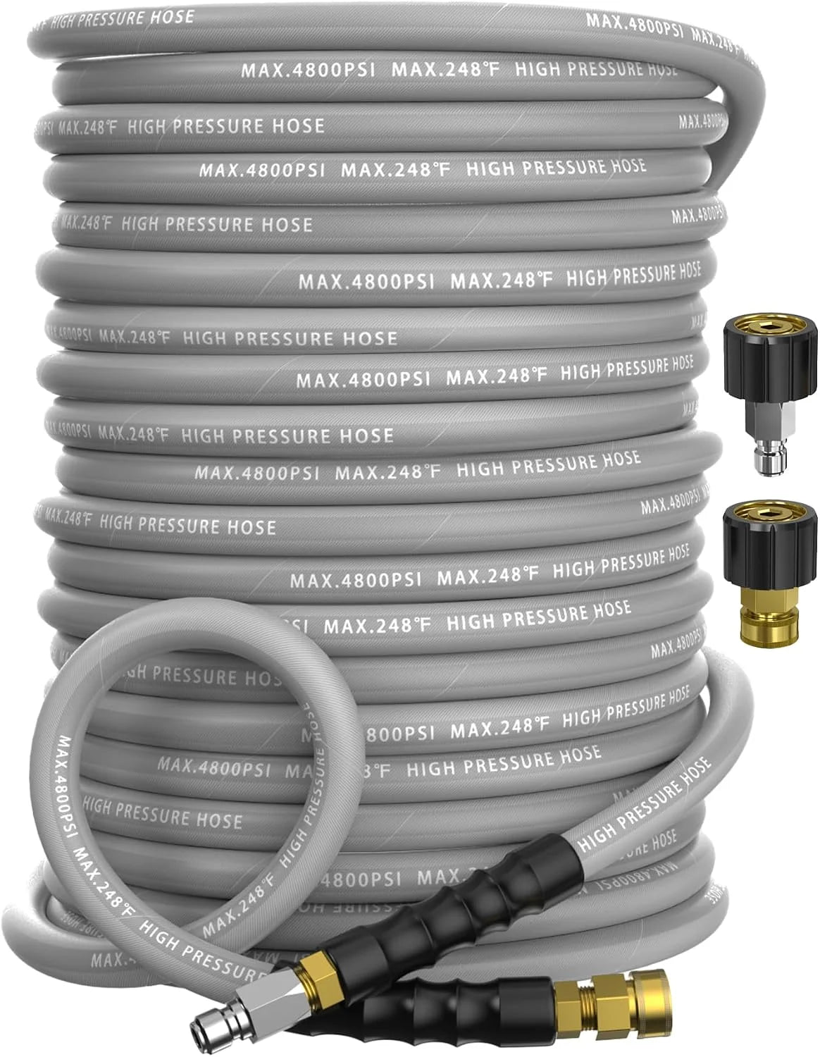 Discount 3/8 Pressure Washer Hose 50FT 4800 PSI, Kink Resistant Steel Braided Layer & NonMarking Rubber for Hot/Cold - Image 5
