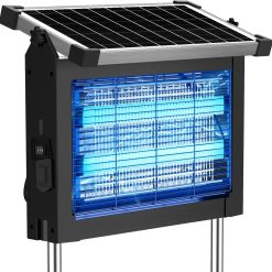 Discount Bug Zapper Outdoor, 4500V Mosquito Zapper Waterproof with Panel Sensor Electric Fly Zapper Rechargeable Mosquito