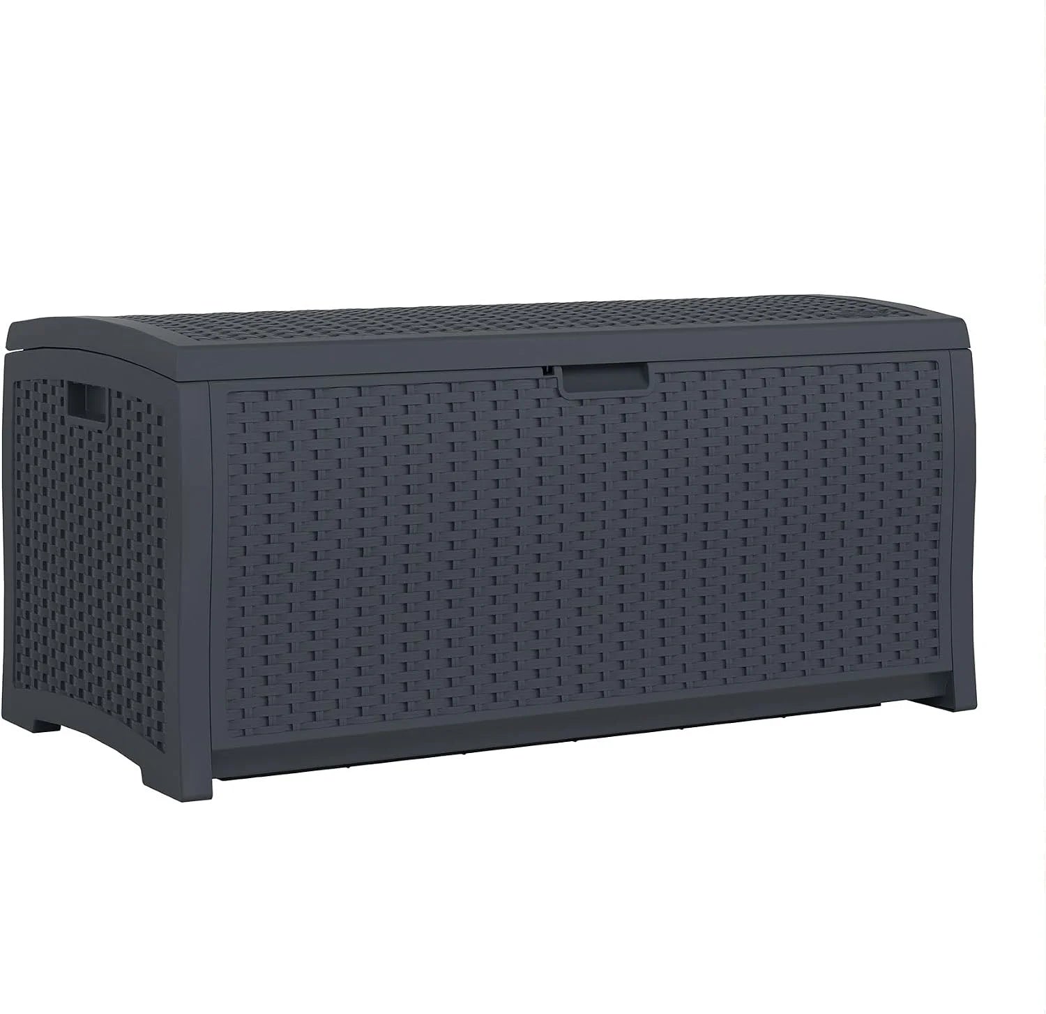 Discount Suncast Outdoor Storage Box " 73 Gallon Mocha Brown Deck Box for Patio, weather-resistant Outdoor Storage Bench - Image 3
