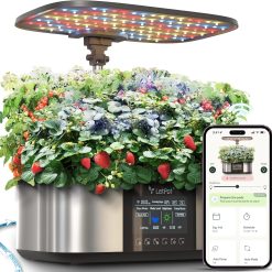 Alternative view of Discount LPH-SE Hydroponics Growing System, 12 Pods Smart Herb Garden Kit Indoor, with 24W Growing LED, 5.5L Water Tank