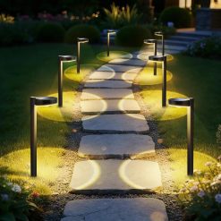 Alternative view of Discount 12 Pack Solar Pathway Lights Outdoor, 3 Color Temperatures Selectable CCT, Focused Ground Spot Lens