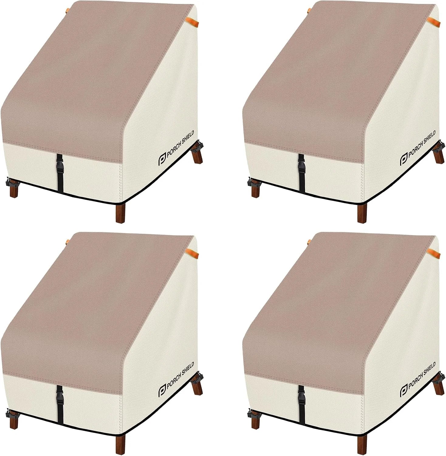Discount Shield Patio Chair Covers -Waterproof Outdoor Lounge Deep Seat Lawn Chair Cover " 30W x 33D x 34H inch, Beige