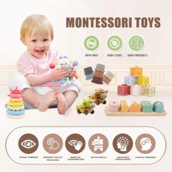 Alternative view of Discount Baby Toys 6 to 18 Months, 8 in 1 Montessori Toy Set, Educational Learning Toy for Toddlers Babies Sensory – For Home Projects