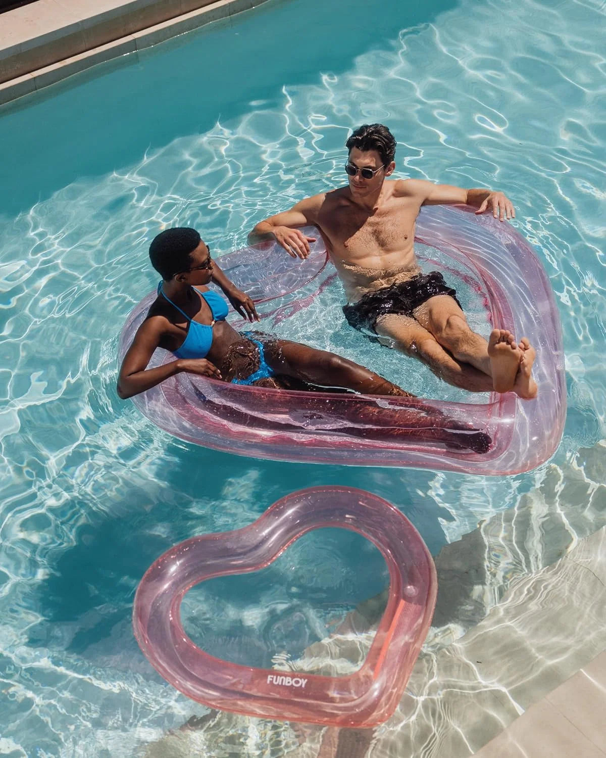 Discount Original Clear Heart Water Hammock with Mesh Pool Float for Summer Pool Parties - Image 6