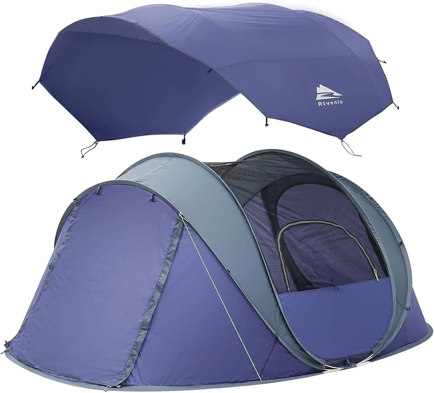 Discount 4/6 Person Easy Pop Up Tent, Camping Tent with Skylight and Rainfly, Waterproof - Image 3