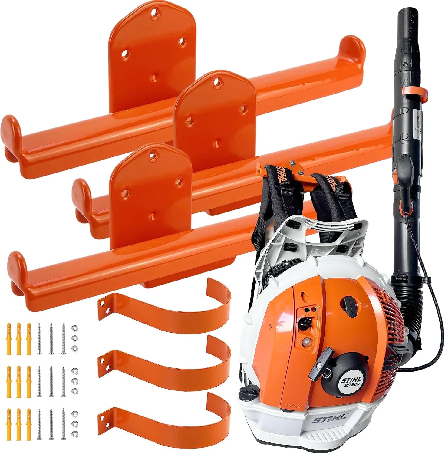 Discount Backpack Blower Rack with Tube Hook, 1 Pack Backpack Blower Wall Mount - Image 2