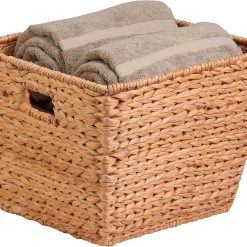 Alternative view of Discount Storage Baskets –Water Hyacinth Woven Basket, Decorative Baskets for Shelves, Basket for Gifts, Closet, Pantry