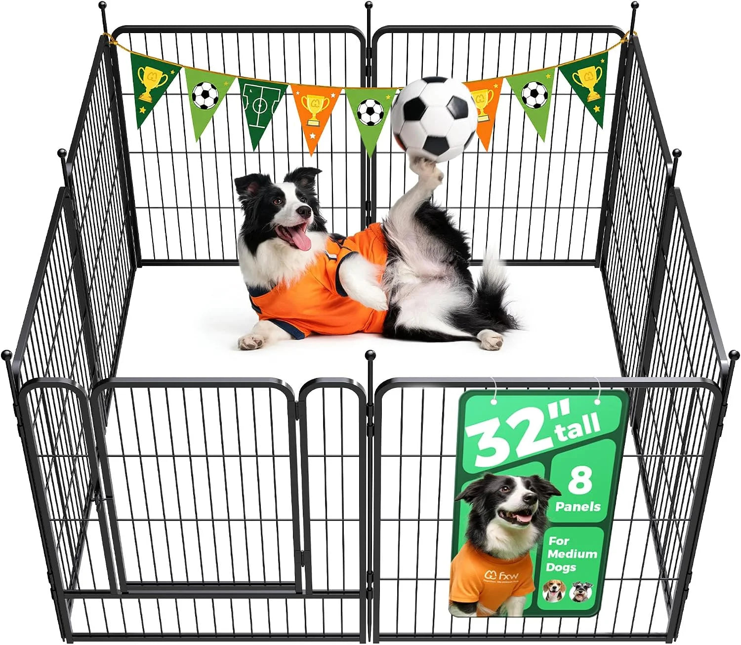 Discount Rollick Dog Playpen, Indoor, 24 H, 8 Panels - Image 10