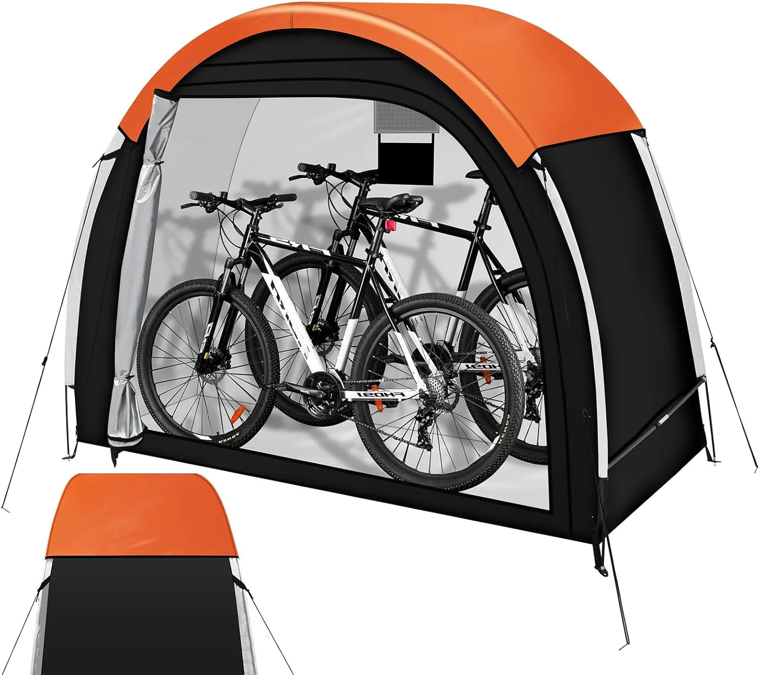 Discount Dikutar Bike Storage Tent, PU5000 Waterproof Outdoor Shed for 2 Bikes - Image 3