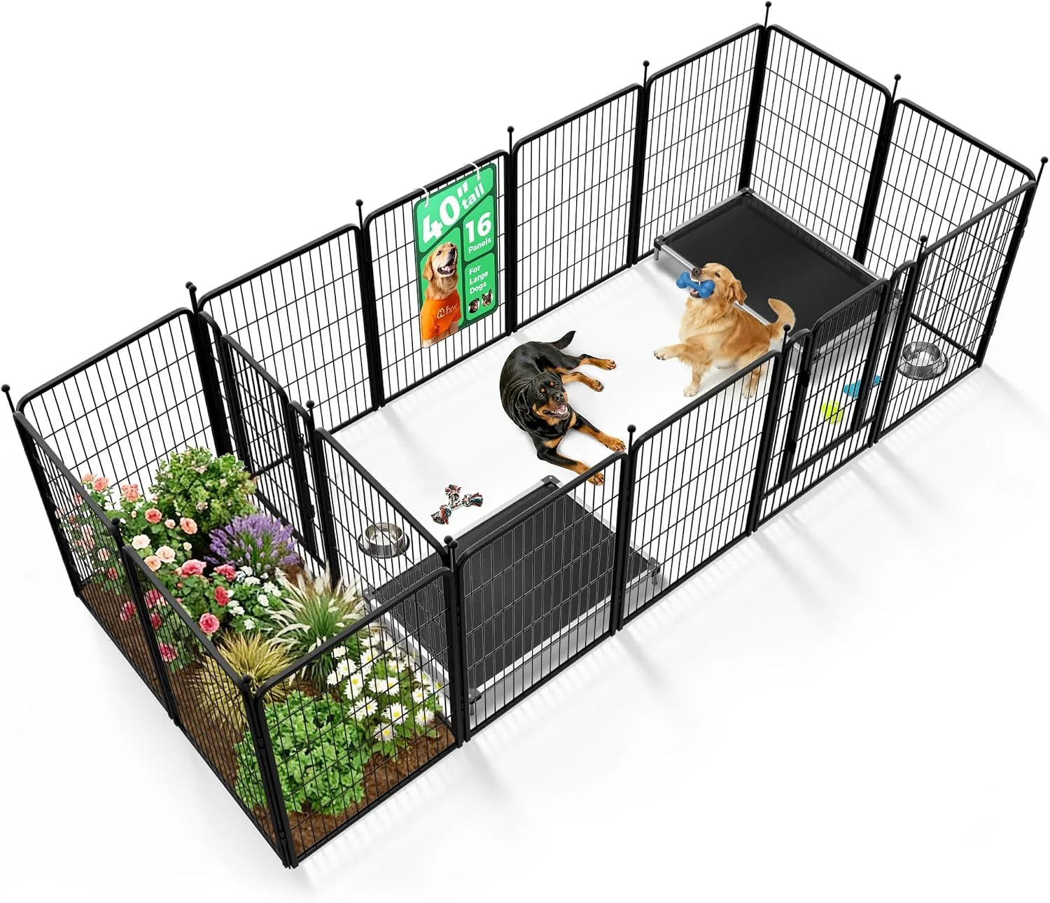 Discount Rollick Dog Playpen, Indoor, 24 H, 8 Panels - Image 58
