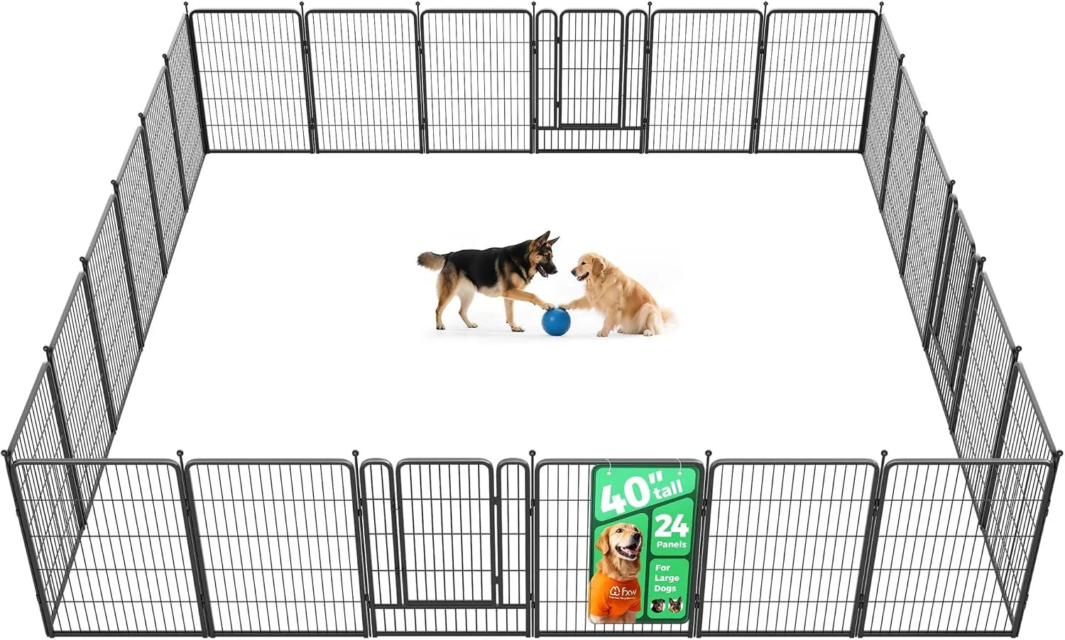 Discount Rollick Dog Playpen, Indoor, 24 H, 8 Panels - Image 21