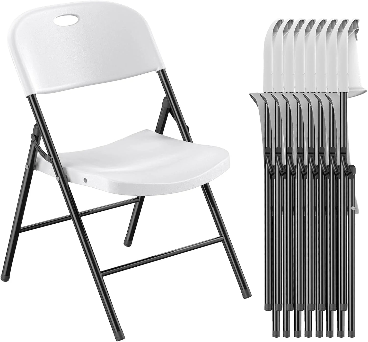 Discount 350 Weight Limit Heavy Duty Plastic Folding Chair with Reinfoced Steel Frame for Indoor and Outdoor, Wedding - Image 5