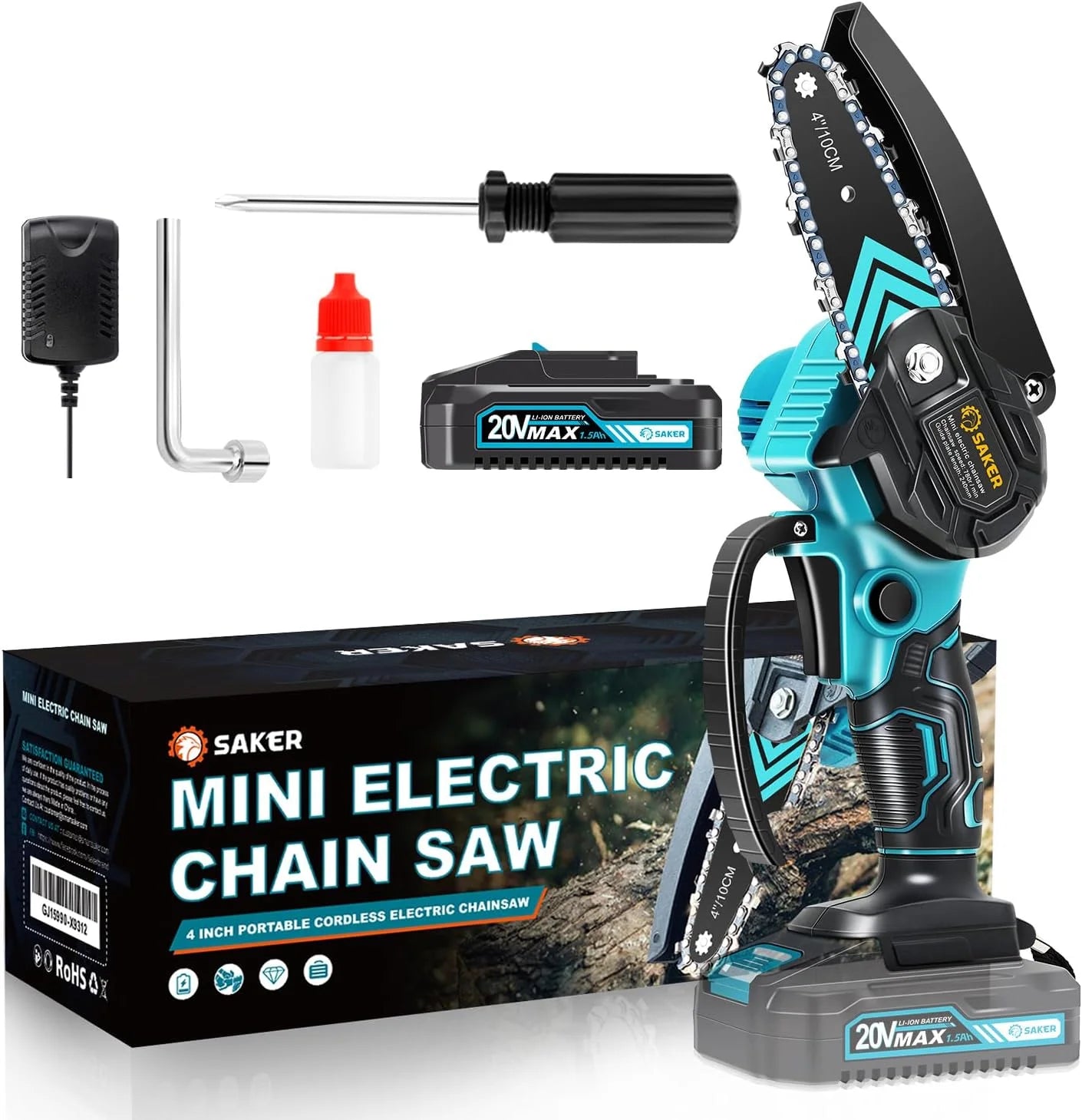 Discount Mini Chainsaw Cordless, Portable Electric Chain Saw