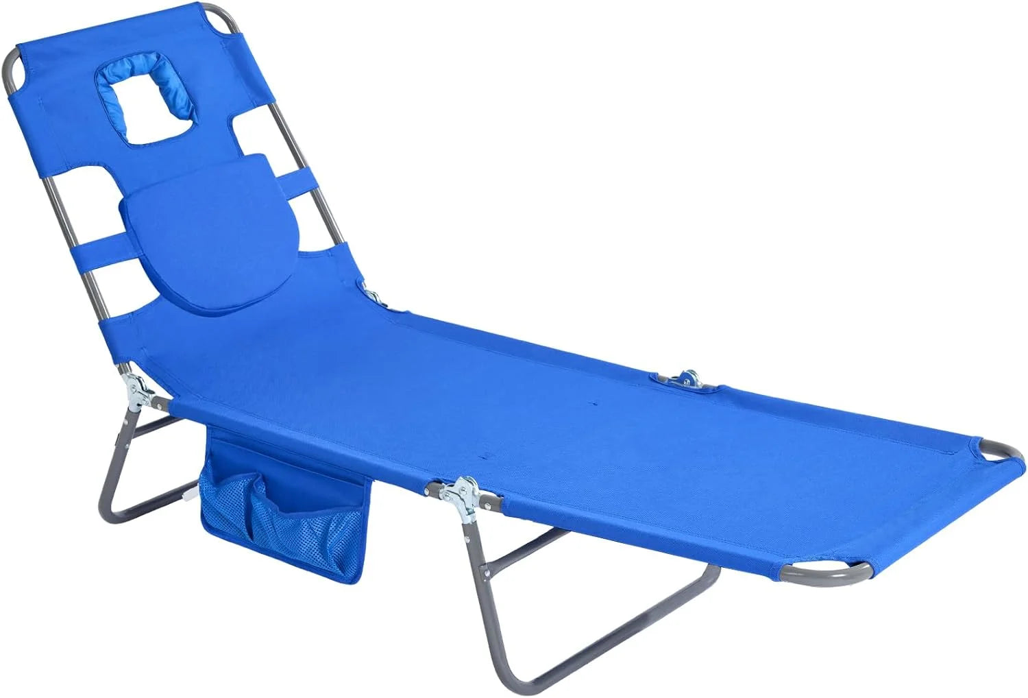 Special Beach Lounge Chair, Reclining Beach Chairs Lay Flat, Folding Camping Chairs Portable Camp Cot with Backpack - Image 7