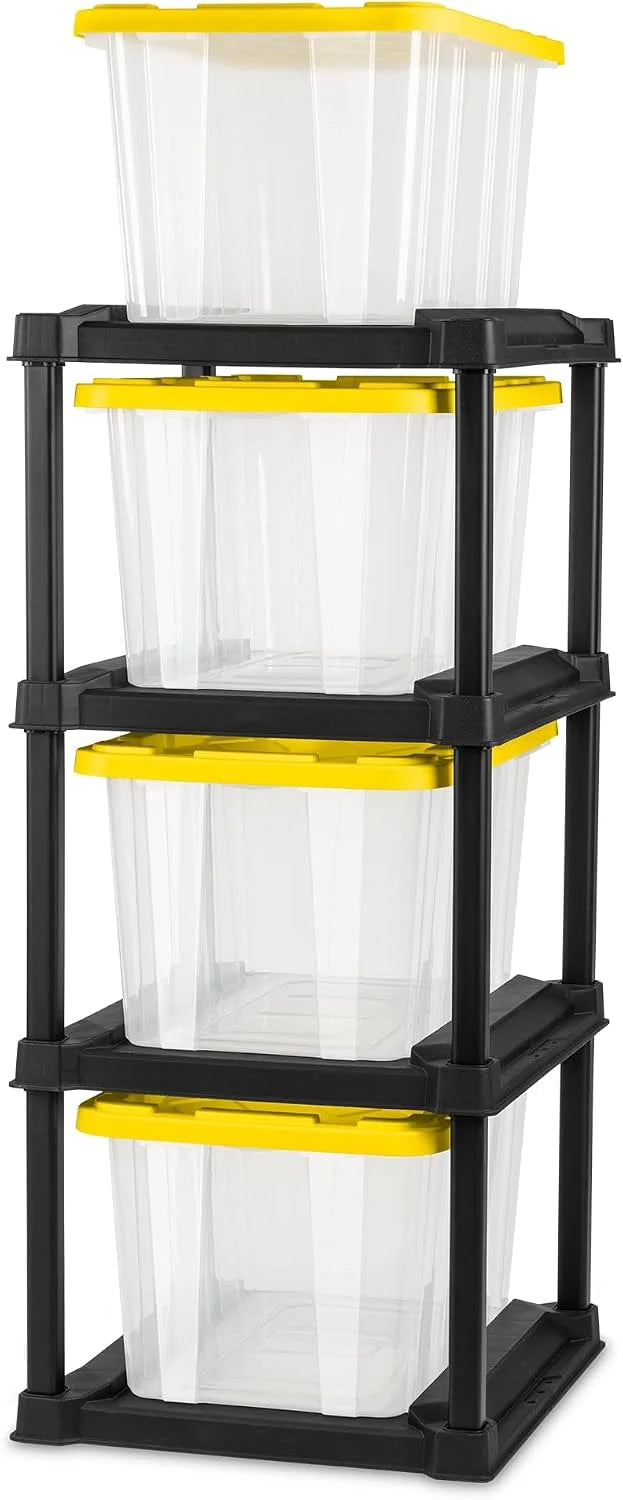 Discount Sterilite 4-Pack 27 Gallon Industrial Storage Tote, Heavy-Duty Plastic Bins - Image 5