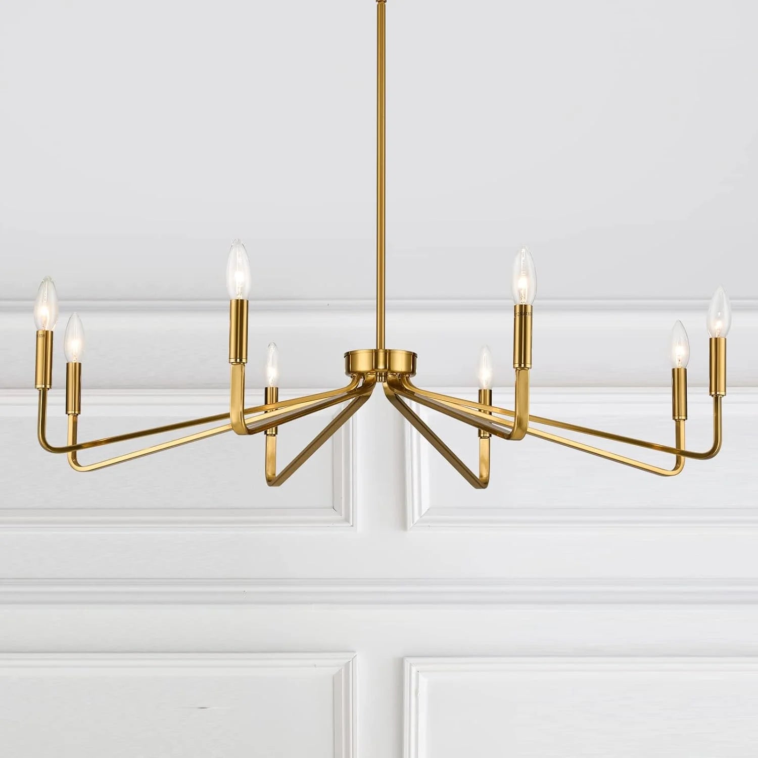 Discount ACANER 6-Light Brushed Gold Farmhouse Chandelier for Dining Room - Image 5