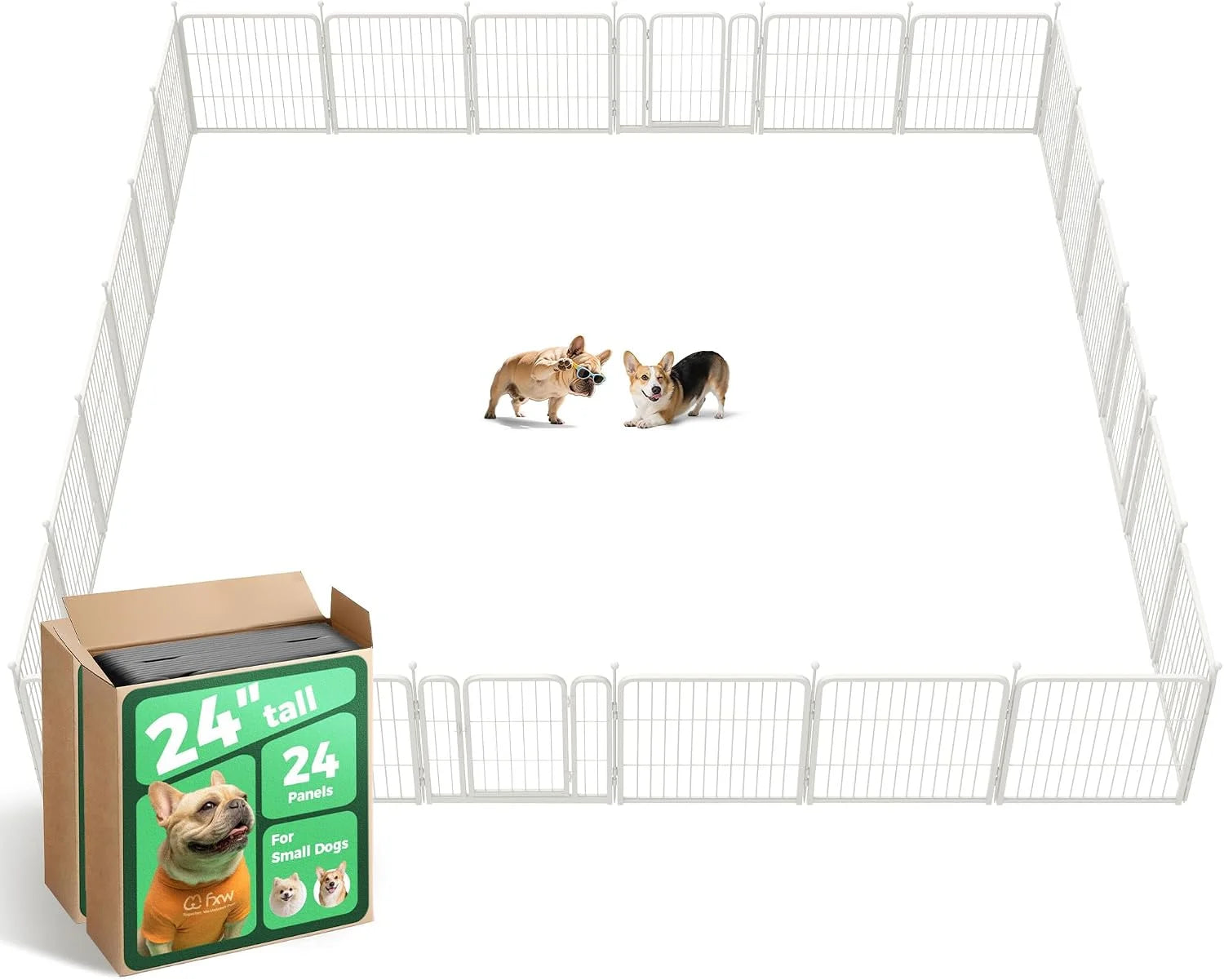 Discount Rollick Dog Playpen, Indoor, 24 H, 8 Panels - Image 52