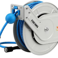 Alternative view of Discount Pressure Washer Hose Reel with Hose, 1/4 x 60ft Retractable Power Washer Hose Reel, Heavy Duty Hose Reel Auto