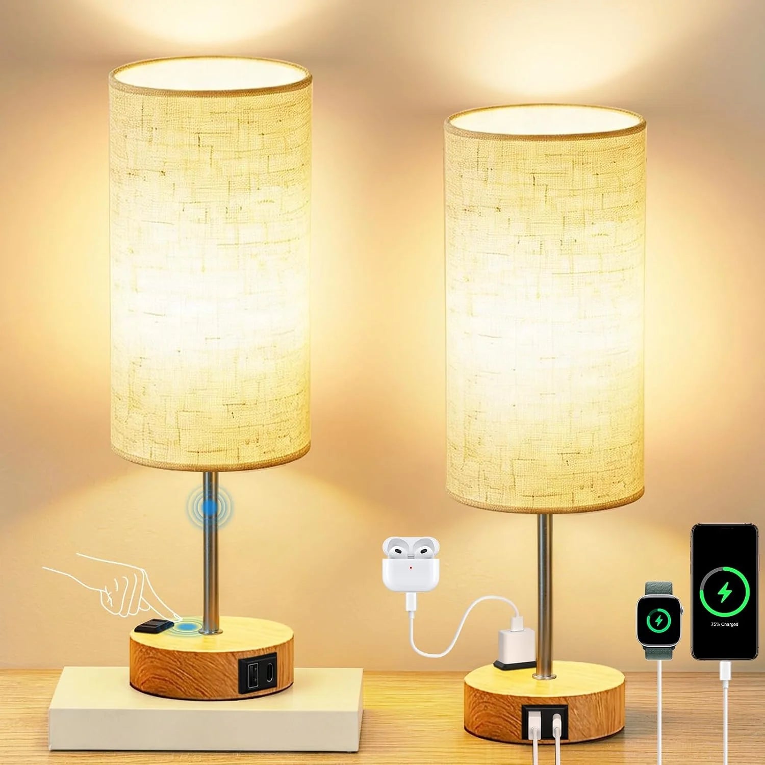Discount Fitfull 2-Pack Table Lamps, Dimmable - Image 4
