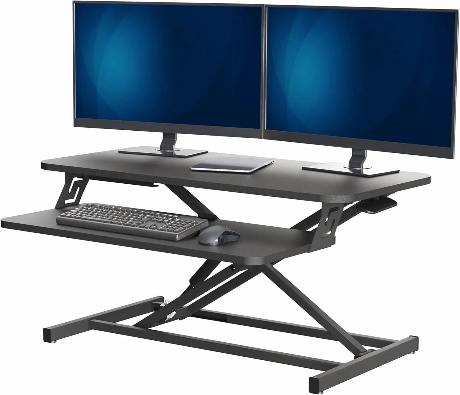 Discount VIVO Black 32 inch Stand Up Desk Riser, DESK-V000S, Height Adjustable - Image 4
