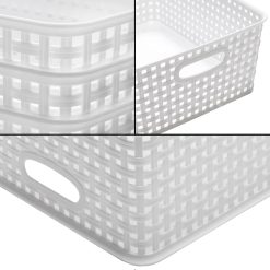 Alternative view of Discount Storage Baskets, 11.4X8.9X4.7, Pack of 4 (White)